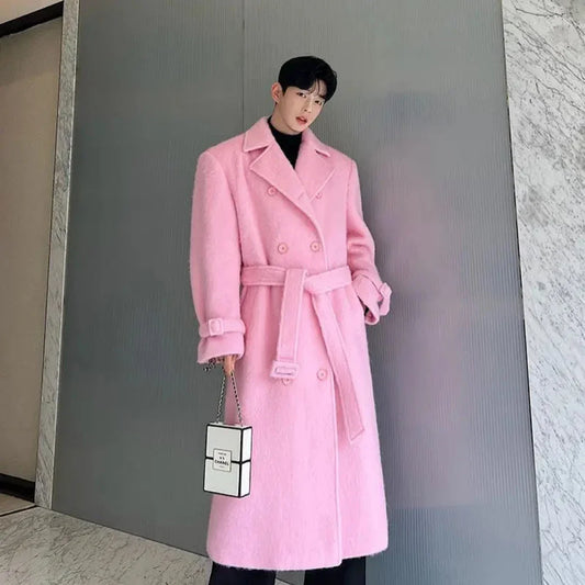 Men's Premium Wool Blend Trench Coat