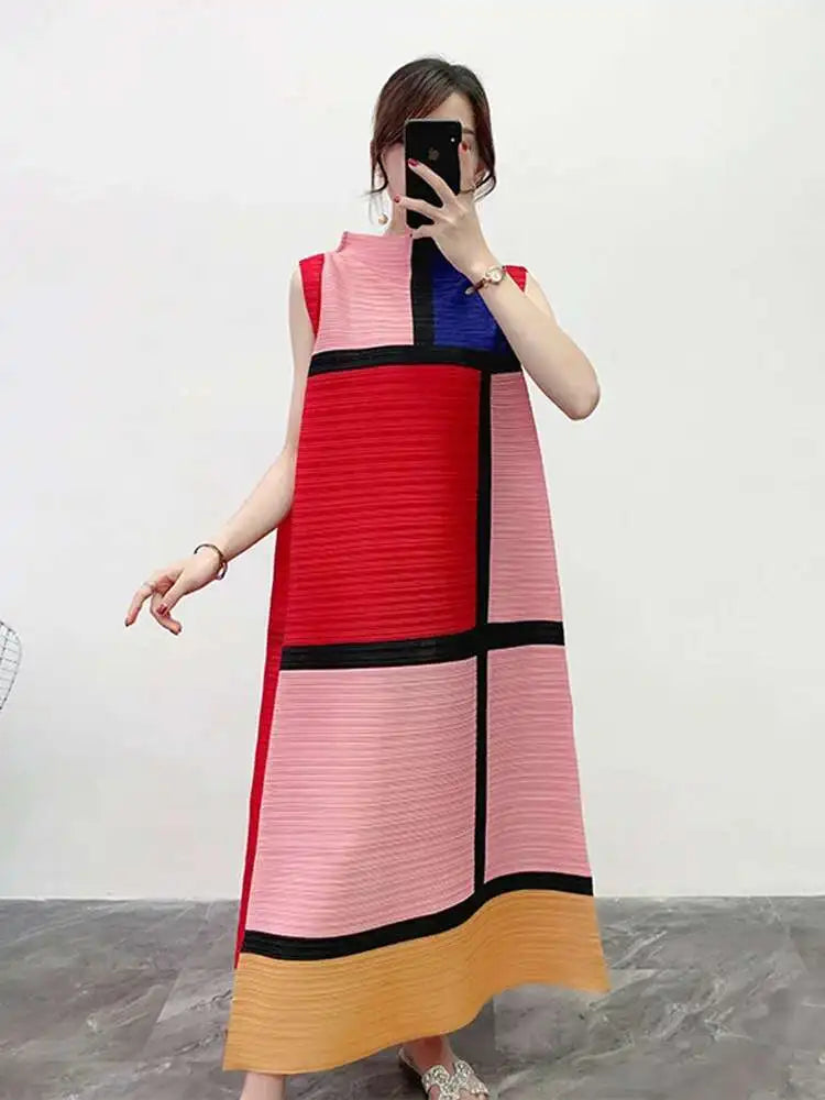 Luxury Pleated A-Line Dress