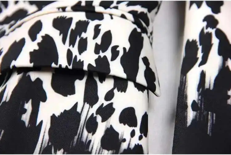 Women's Leopard Boyfriend Tailored Blazer