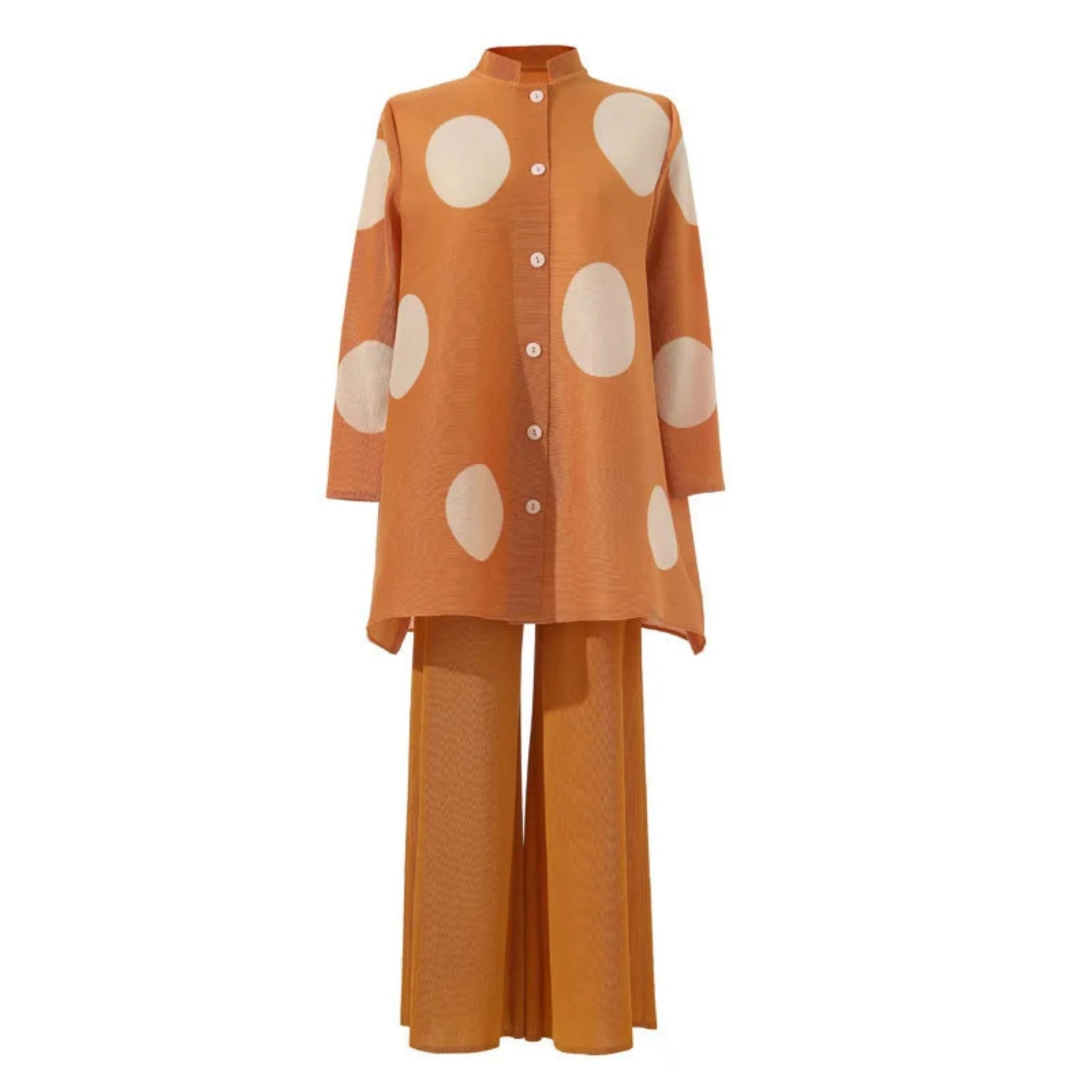 Japanese Pleated Polka Dot Pant Set
