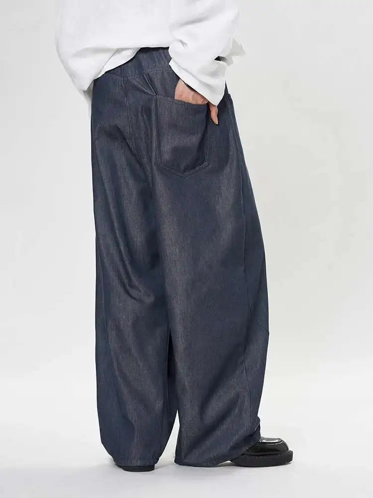 Luxe Elastic Waistband Denim Pants