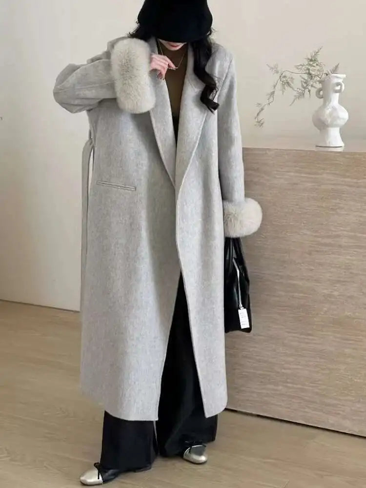 Luxury 70% Wool Belted Coat