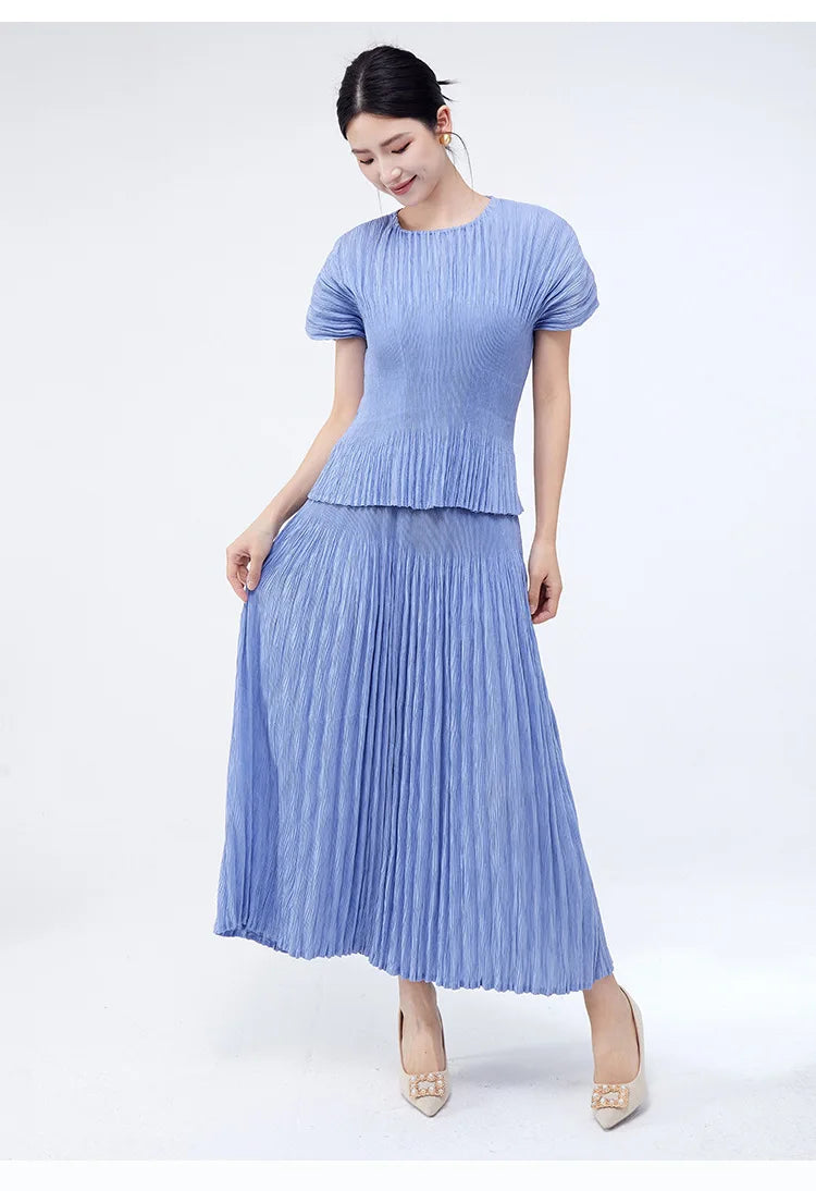 Premium Designer Pleated Skirt Co-Ord Set