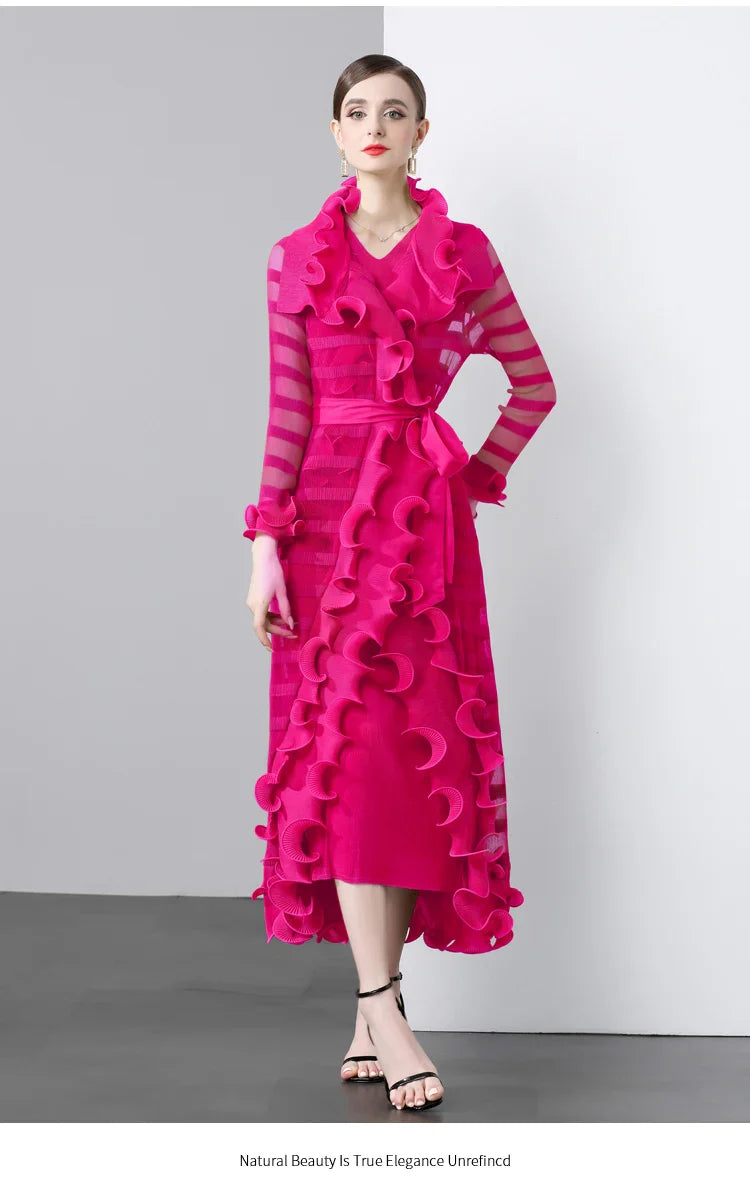 Women's Luxe 2 Piece Pleated Dress Coat Set