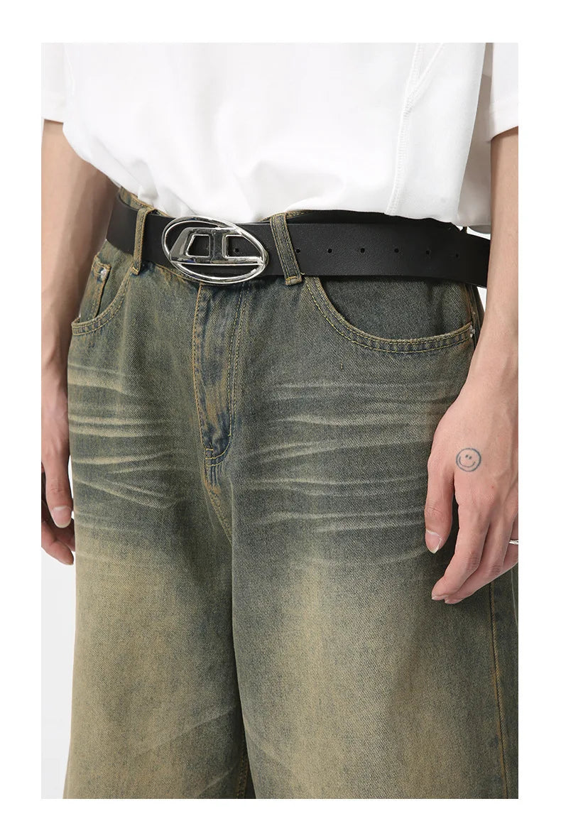 Men's Oversized Long Denim Jean Shorts