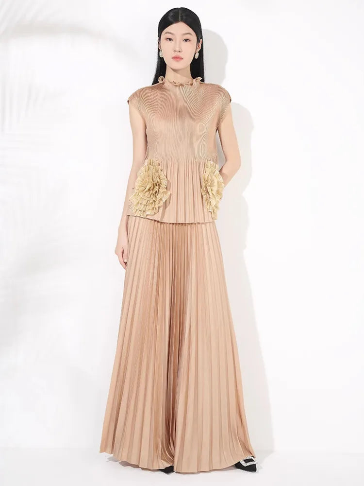 Modest Pleated Skirt Set