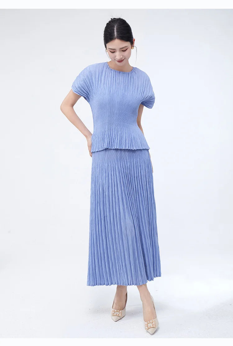 Premium Designer Pleated Skirt Co-Ord Set