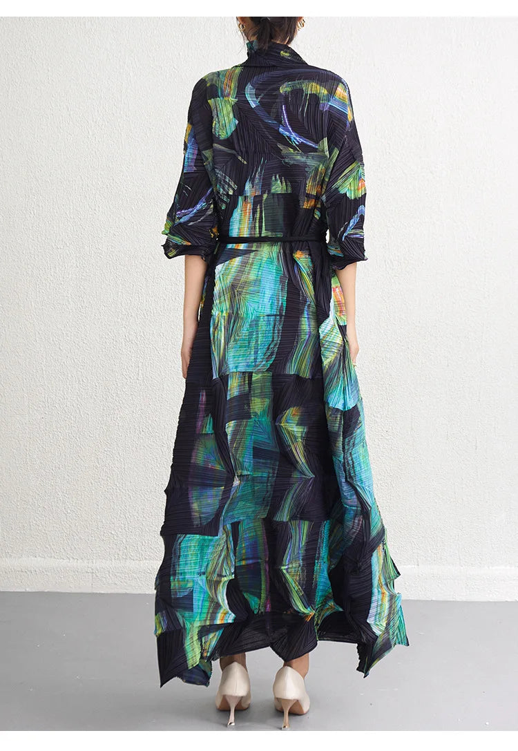 Plissé Pleated Korean Style Dress