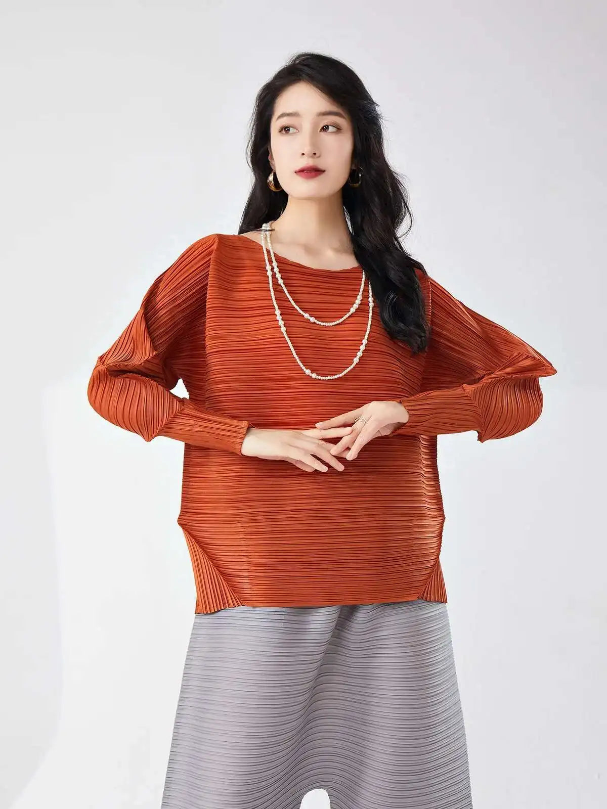 Relaxed Japanese Pleated Blouse