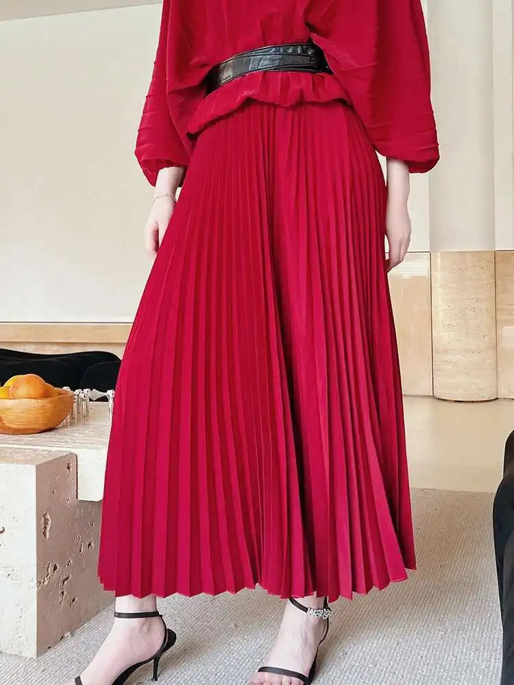 Wide Leg Pleated Palazzo Pants