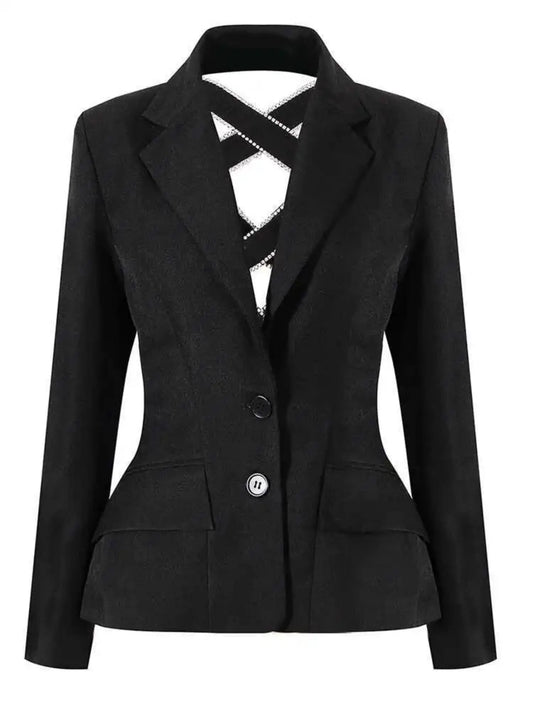 Women's Fitted Corset-Back Jacket