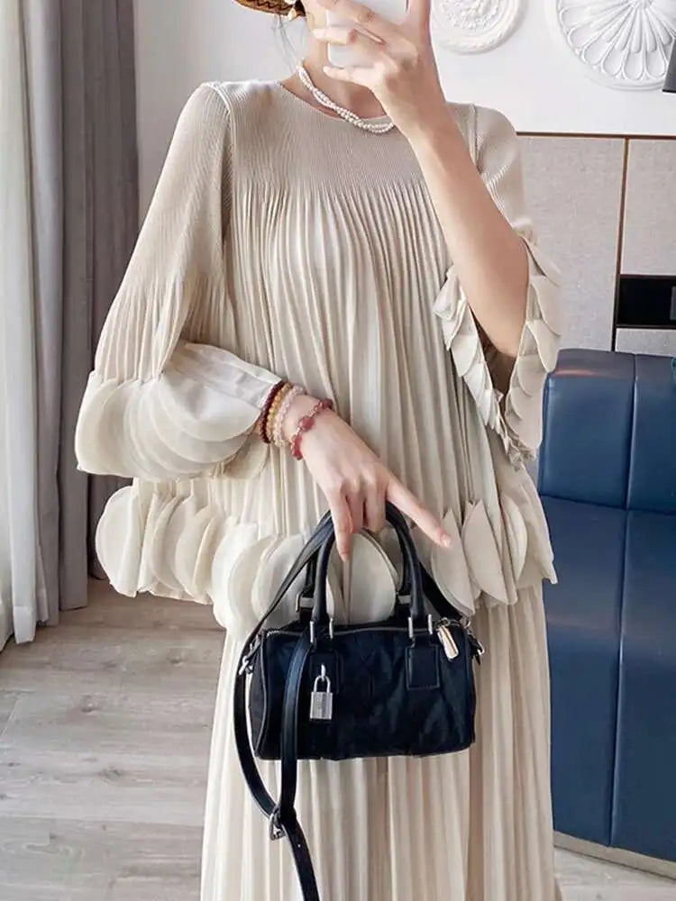 Flowy Pleated Pull-On Skirt Set