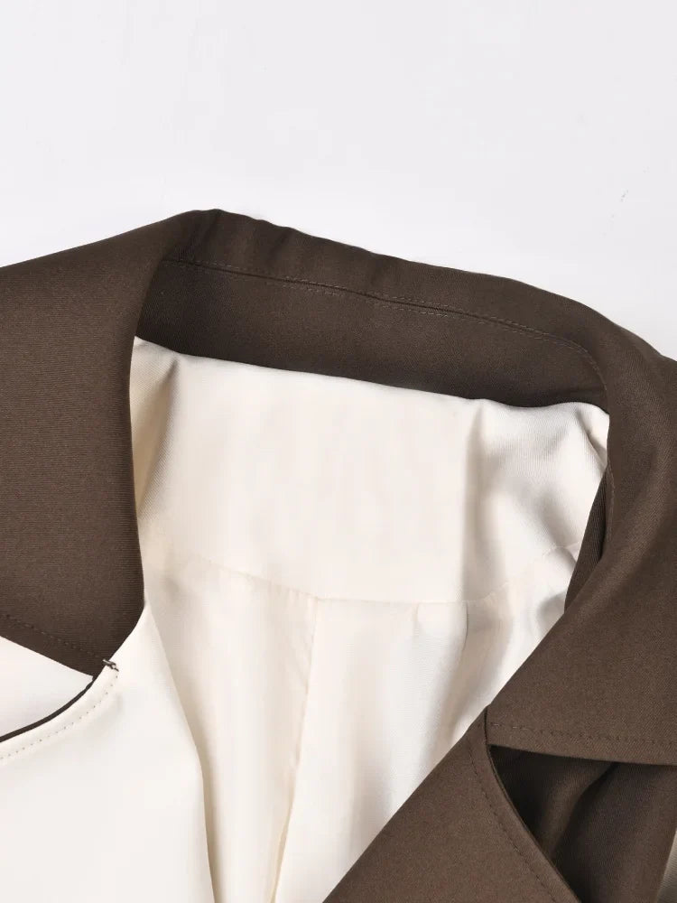 Women's Colorblock Trench Coat
