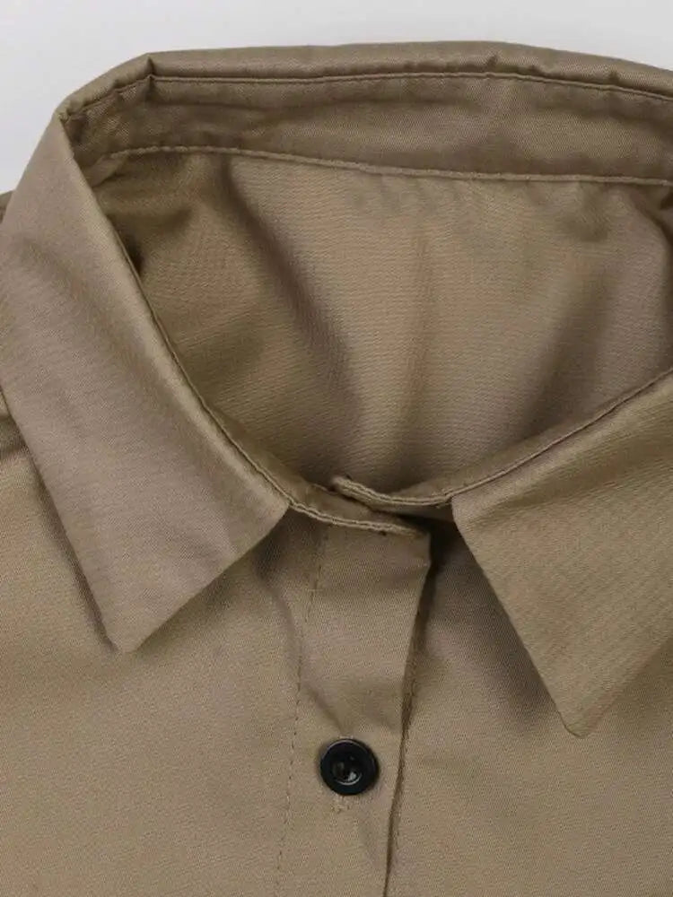Asymmetric Hem Button-Down Shirt