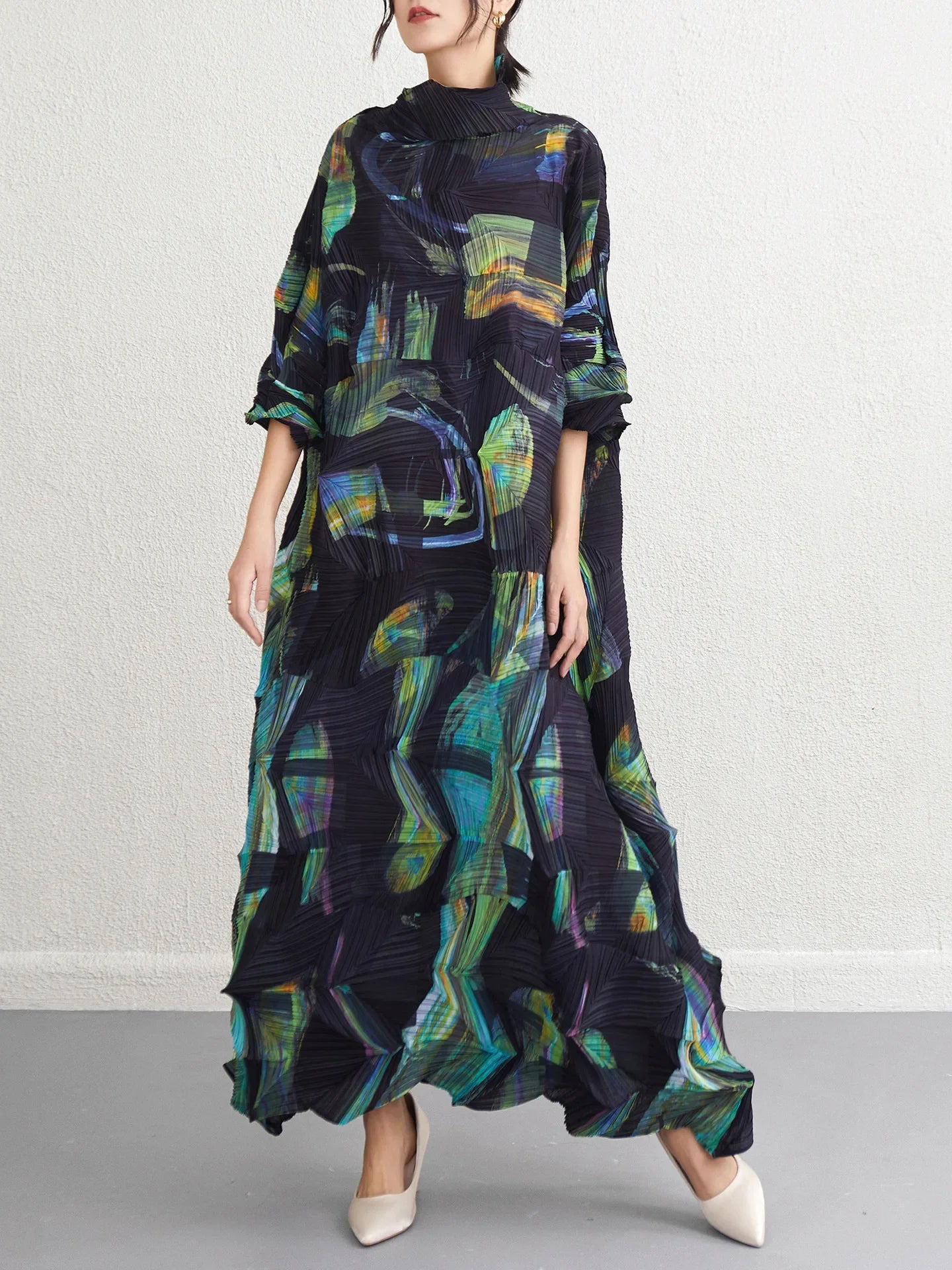 Plissé Pleated Korean Style Dress