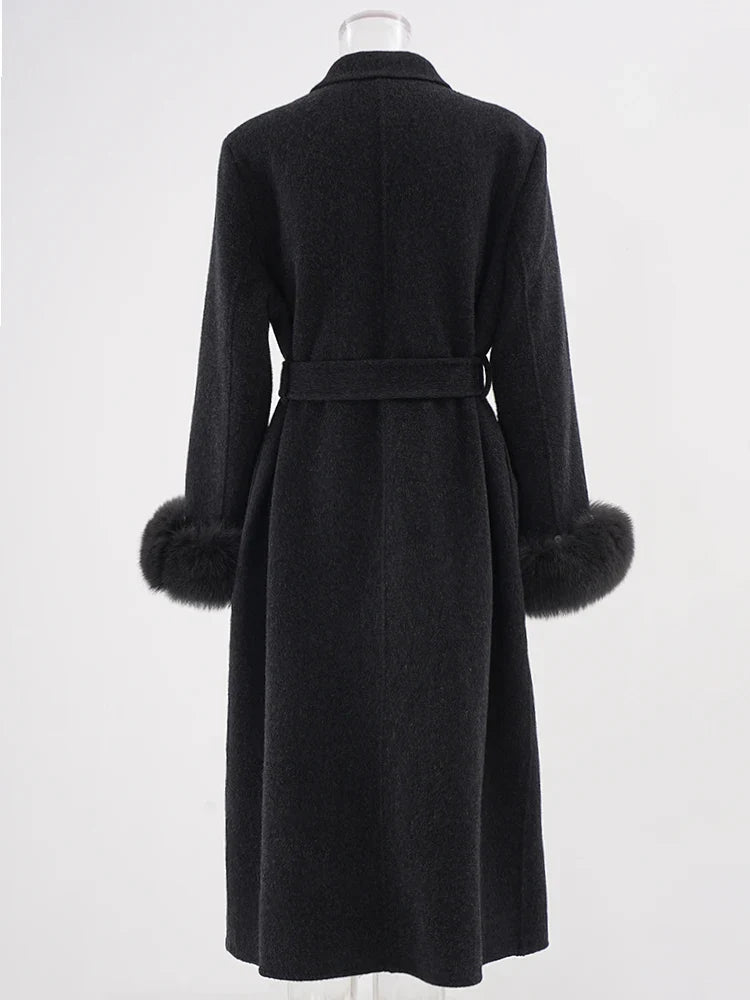 Luxury 70% Wool Belted Coat