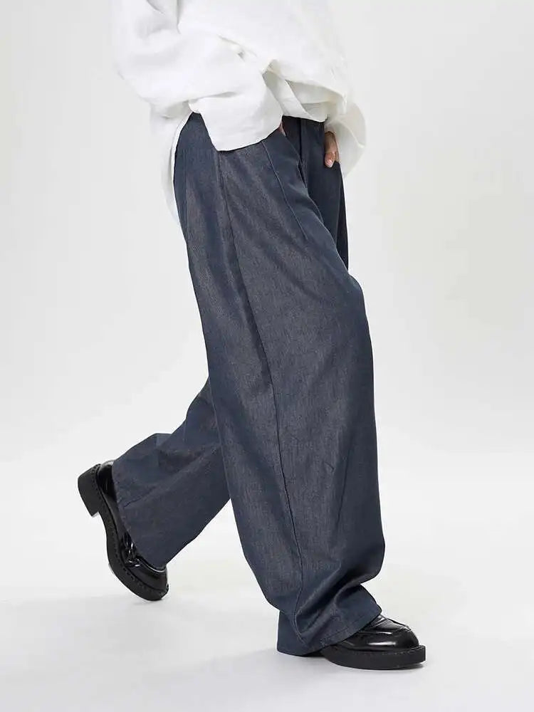Luxe Elastic Waistband Denim Pants