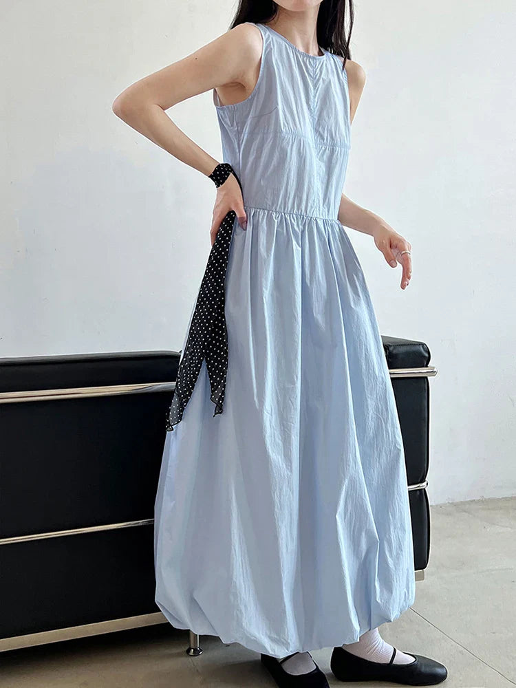 Sleeveless Maxi Dress - Japanese Inspired