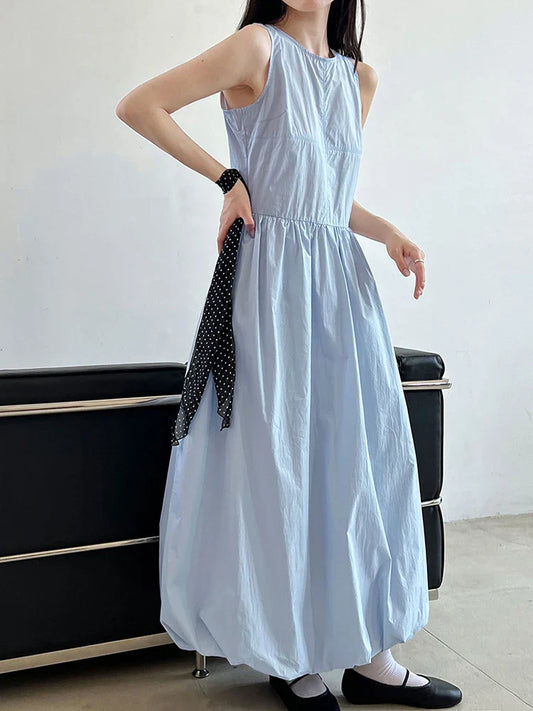 Sleeveless Maxi Dress - Japanese Inspired