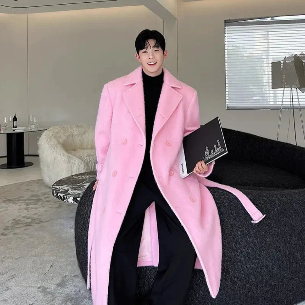 Men's Premium Wool Blend Trench Coat