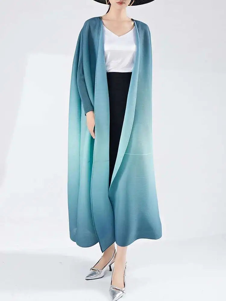 Women's Flowing Pleated Duster