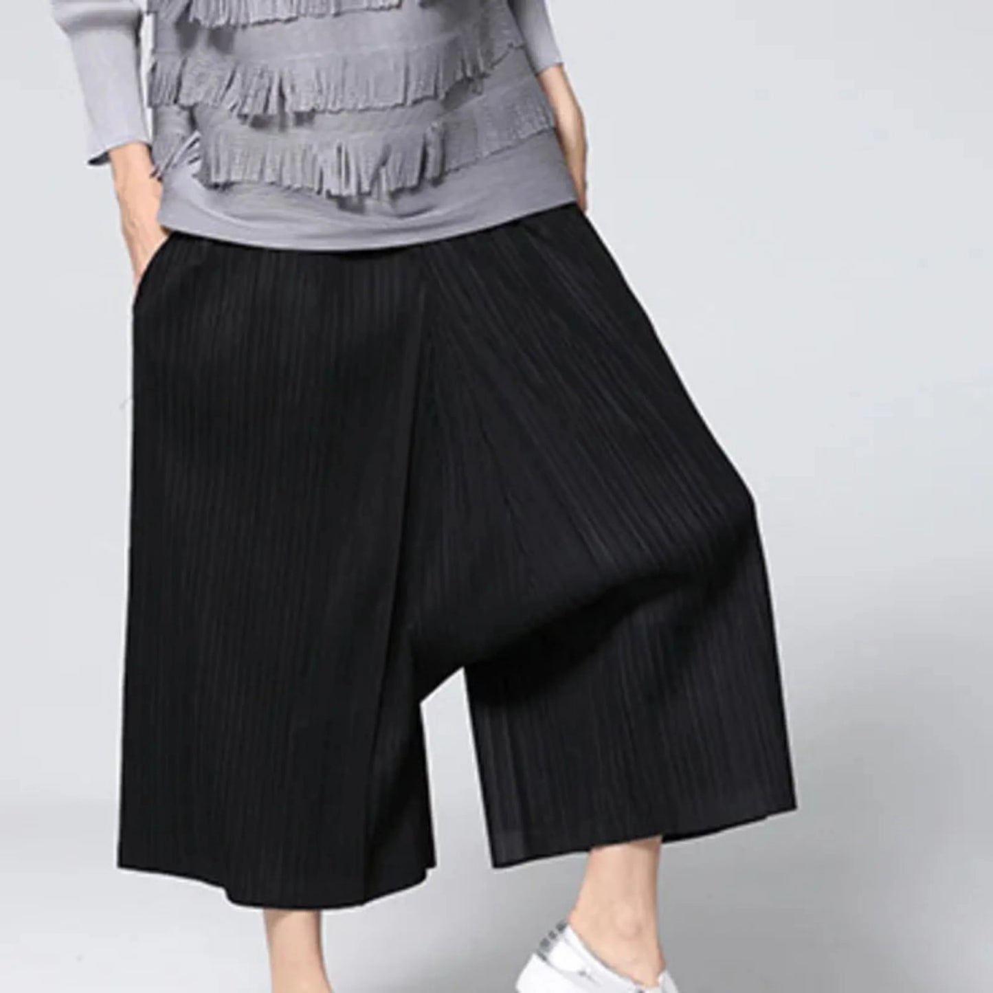 Pleated Relaxed Palazzo Top & Pant Set