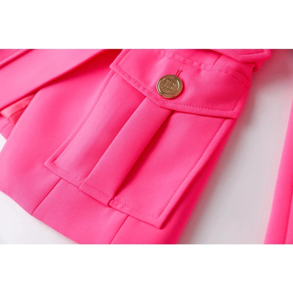 Women's Designer Pink Blazer â€?Professional & Elegant