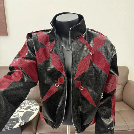Men's Japanese Vegan Leather Biker Jacket