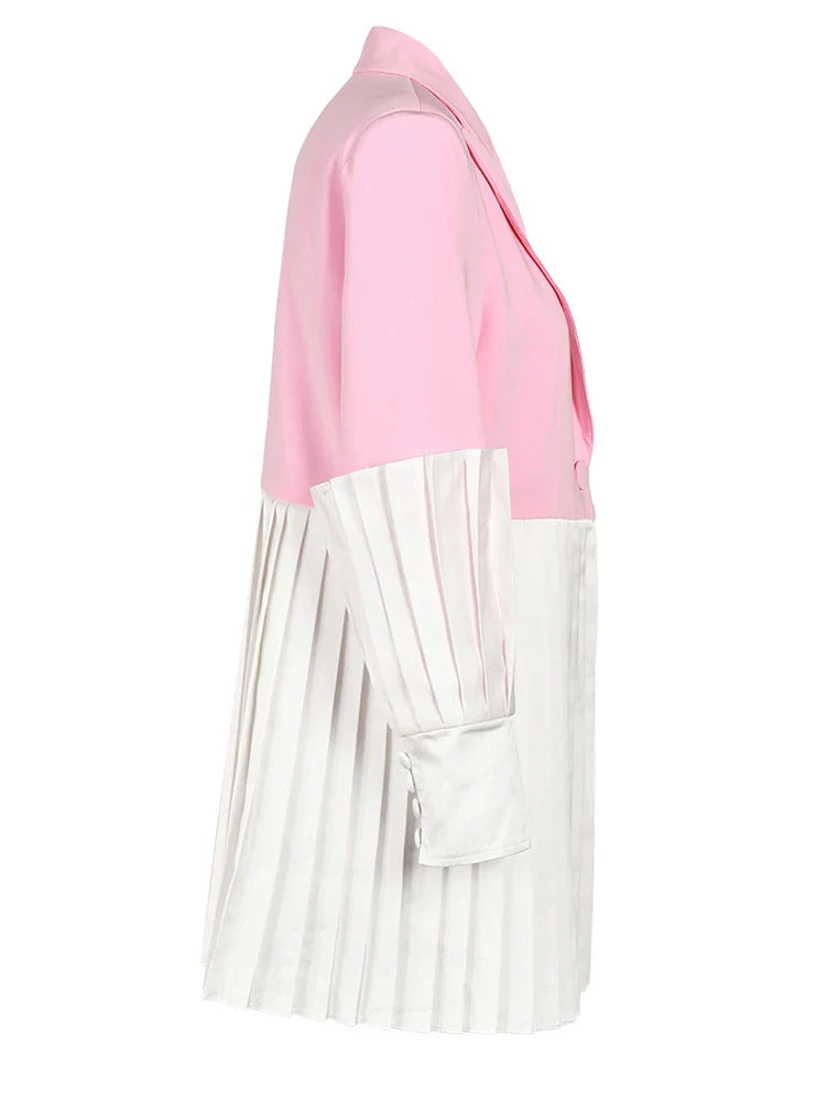 Modern Luxe Plissé-Trim Blazer