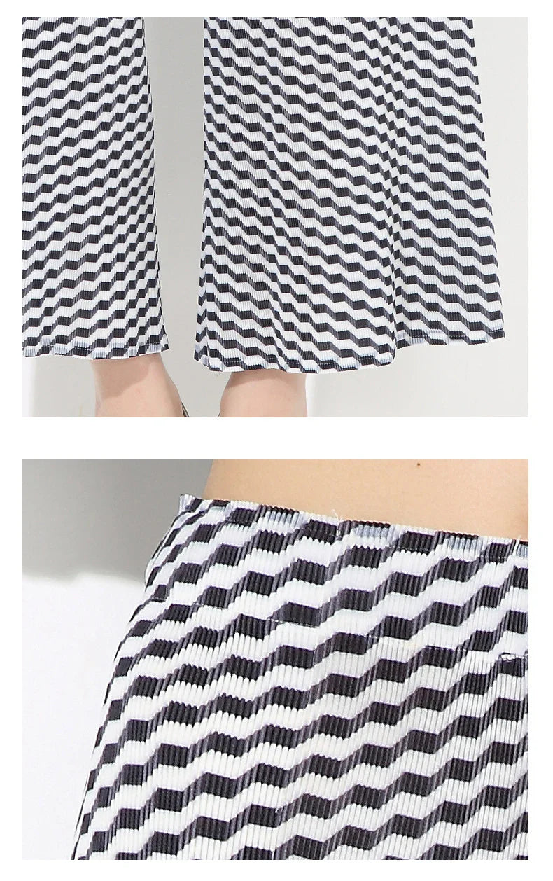 Relaxed Wavy Pleated Pant Set