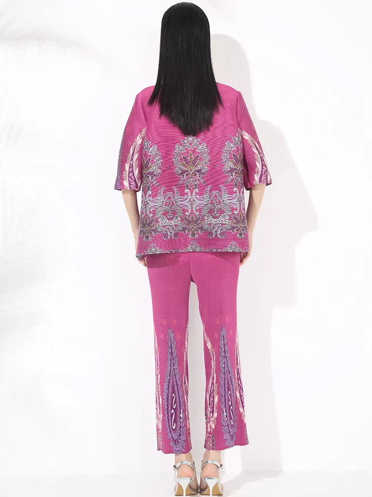 Truly Pleated Fitted Pant Set