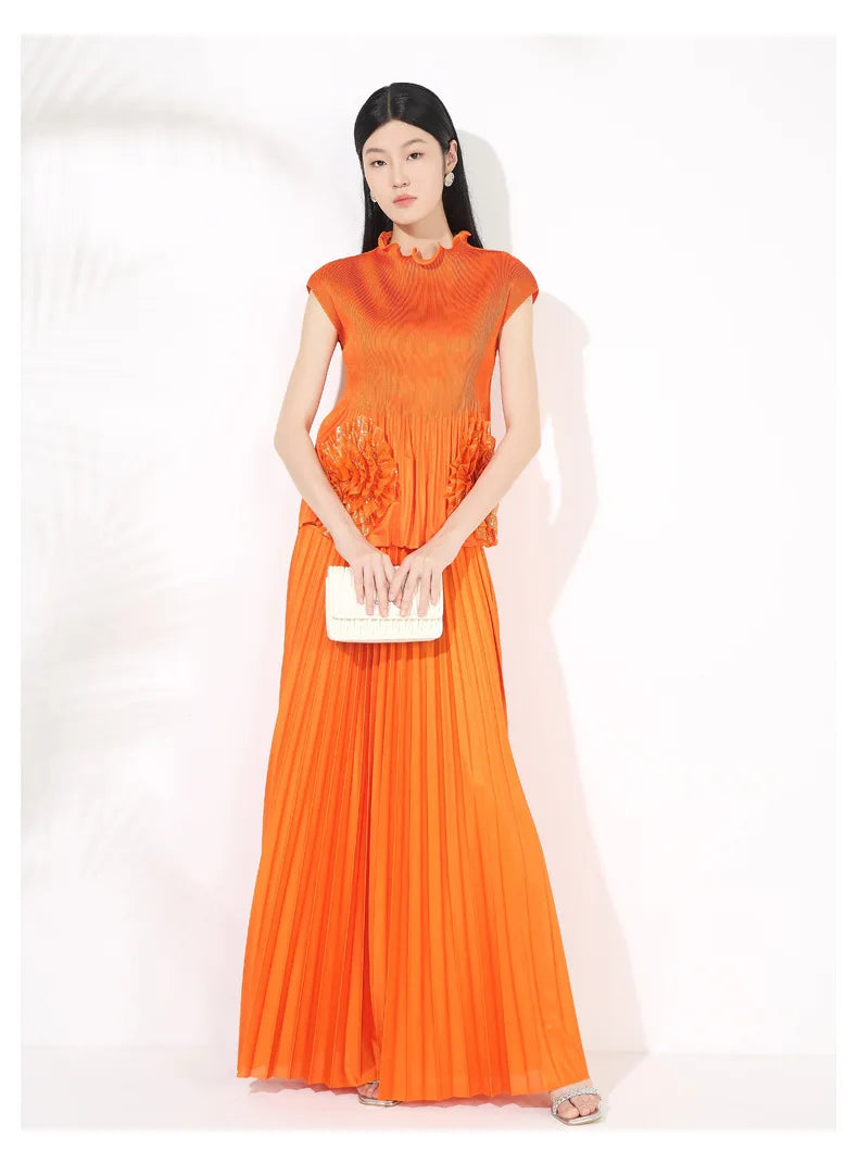 Modest Pleated Skirt Set