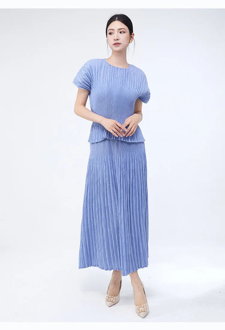 Premium Designer Pleated Skirt Co-Ord Set