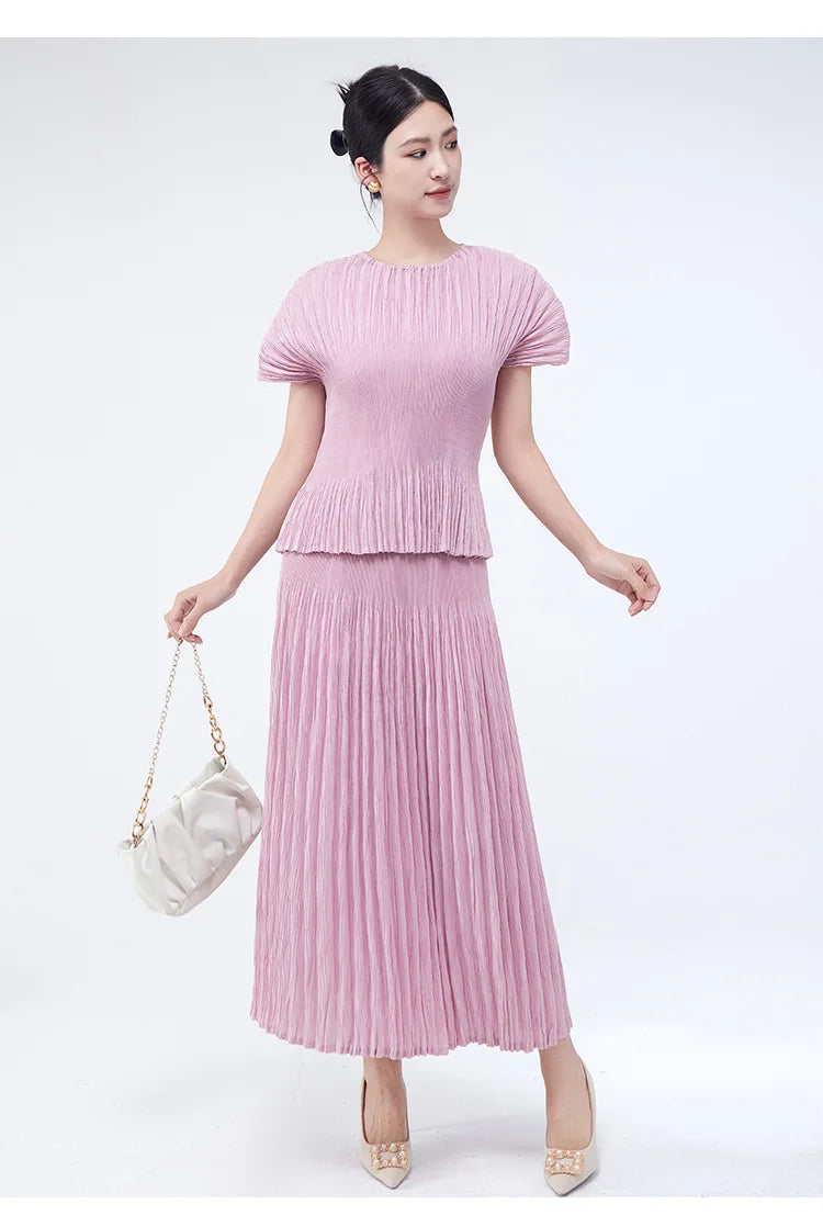 Premium Designer Pleated Skirt Co-Ord Set
