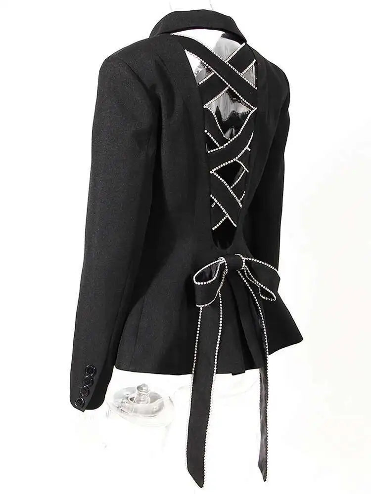Women's Fitted Corset-Back Jacket