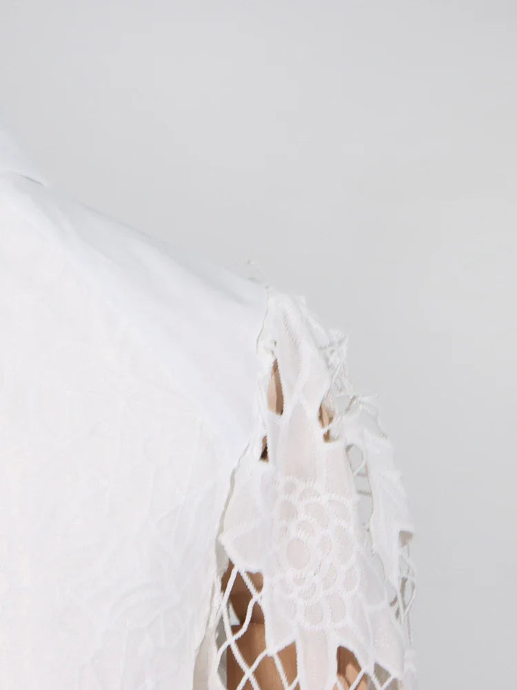 Fit & Flare Floral Lace Midi Dress