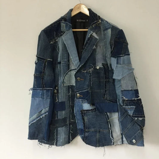 Men's Haute Denim Streetwear Couture Jacket