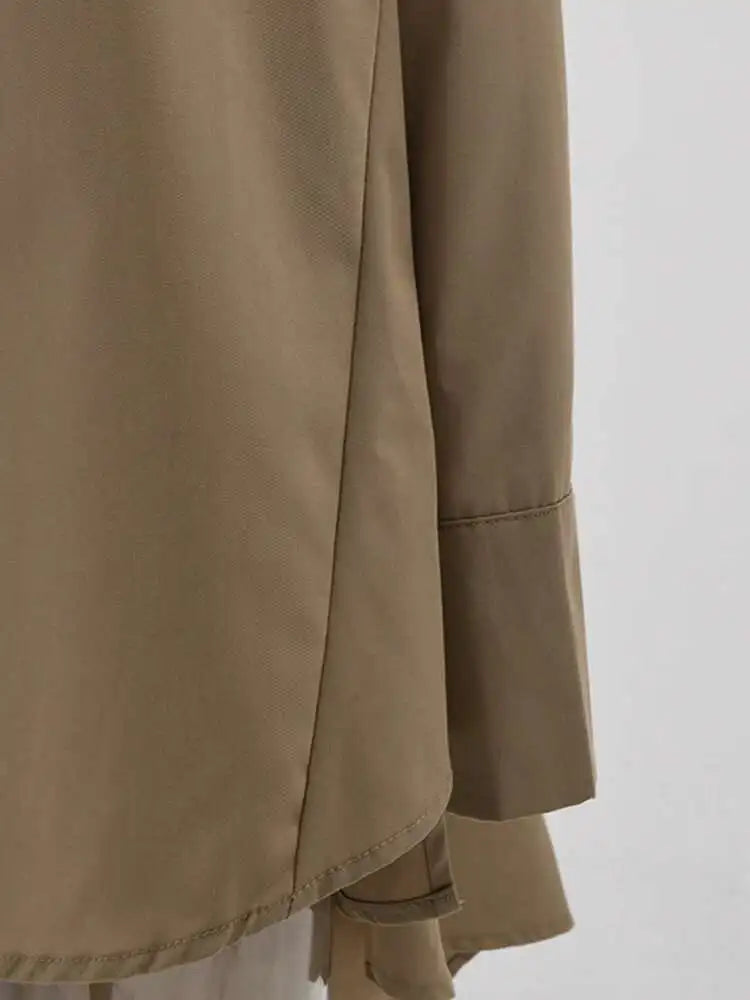 Asymmetric Hem Button-Down Shirt