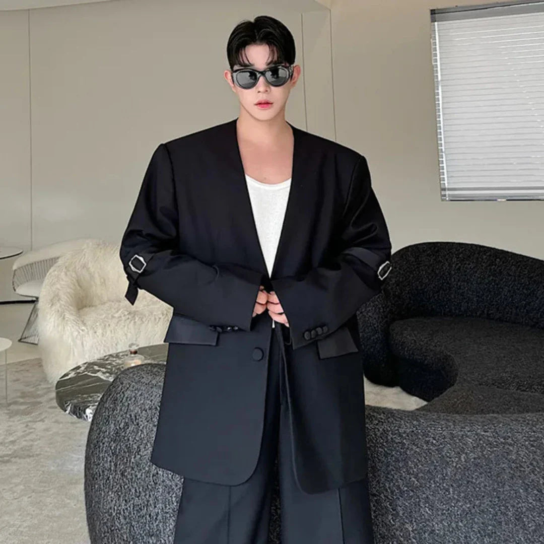 Men's Modern Oversized Fit 2-Piece Suit Set