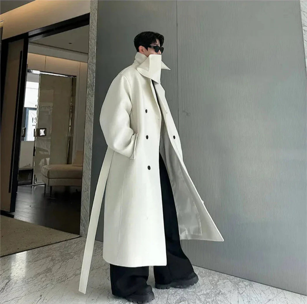 Men's Ultimate Extra Long Wool Blend Overcoat