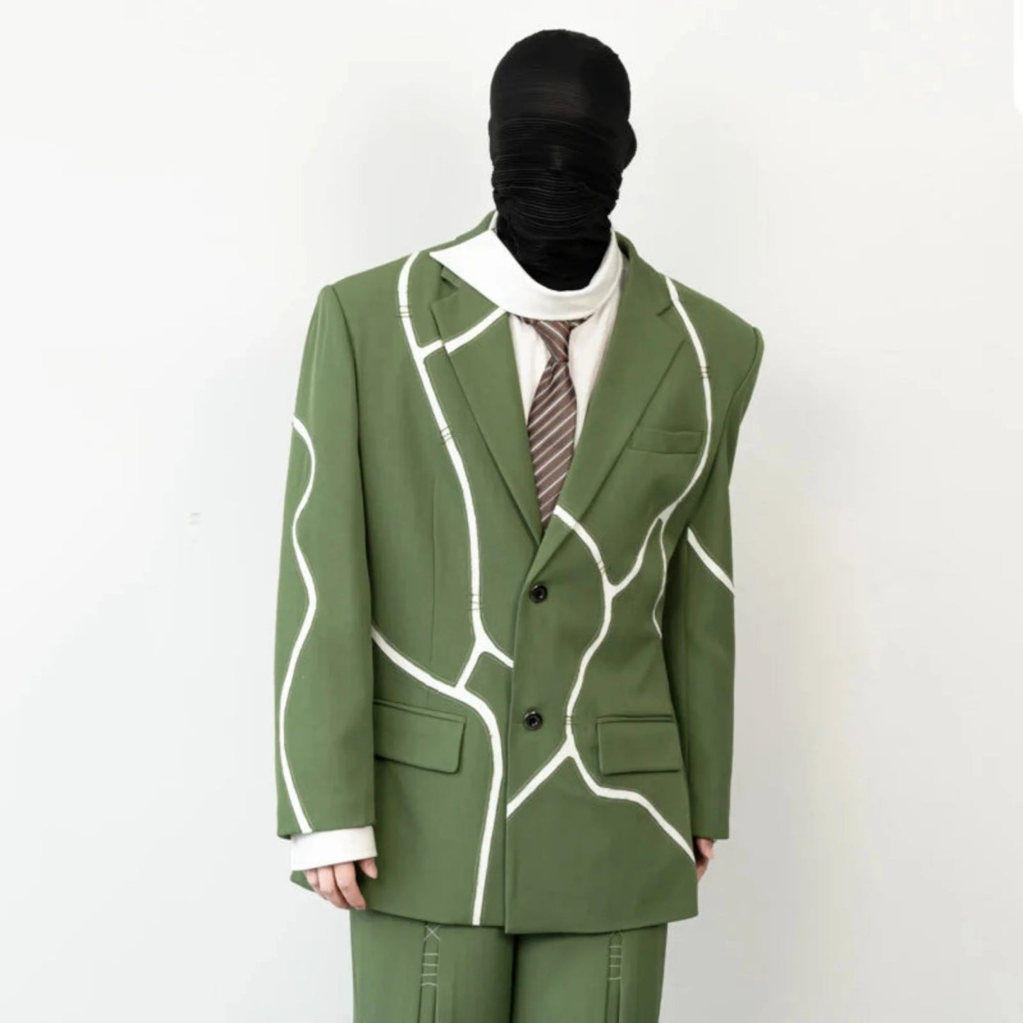 Men's Streetwear Asymmetric Panelled Blazer