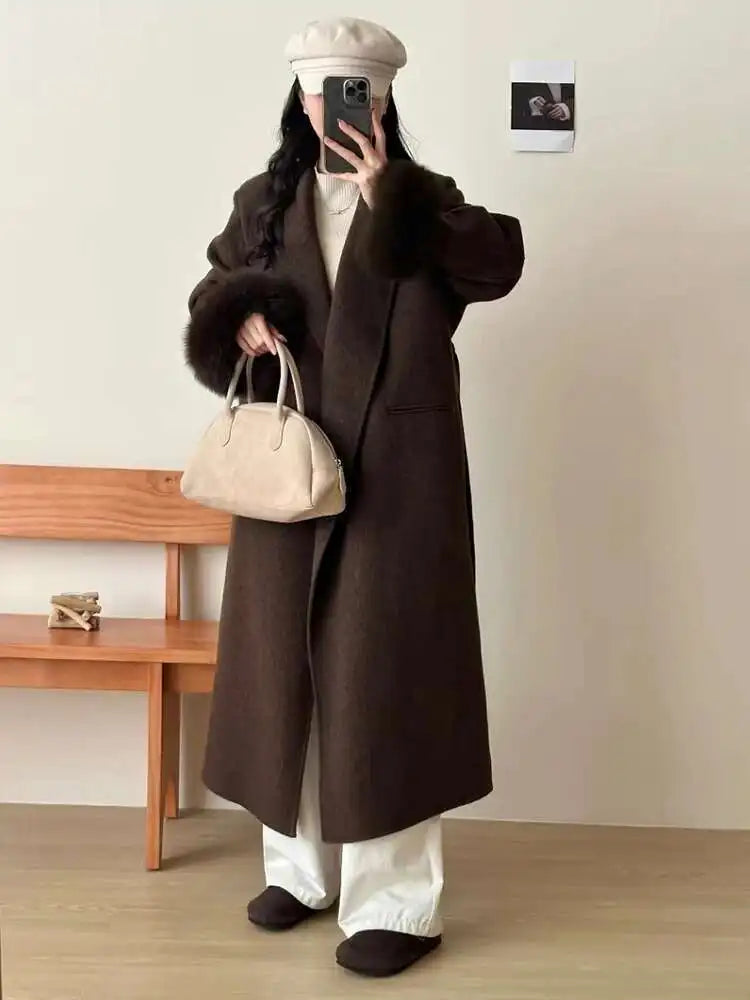 Luxury 70% Wool Belted Coat