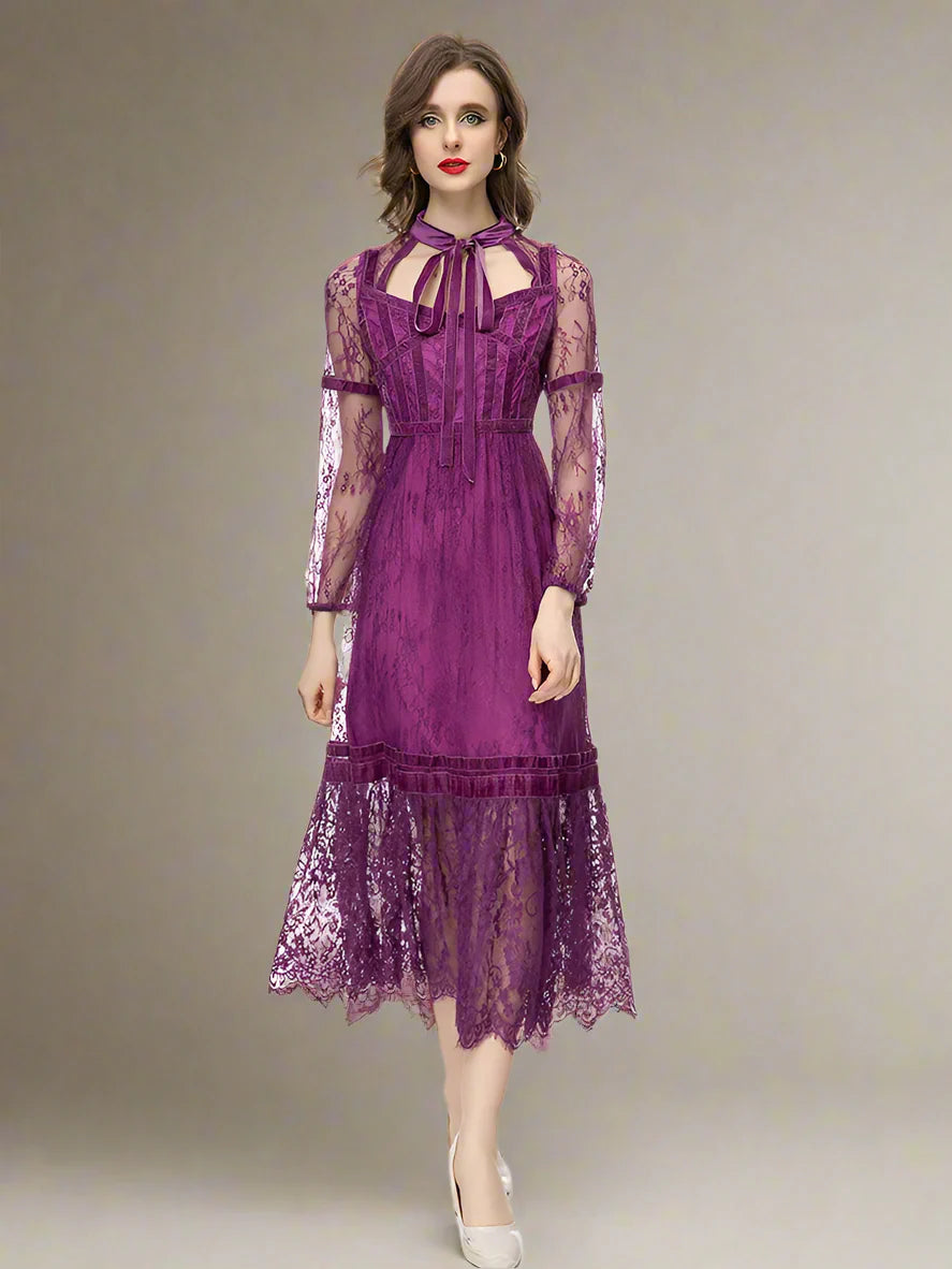Luxury Lace Fit & Flare Dress