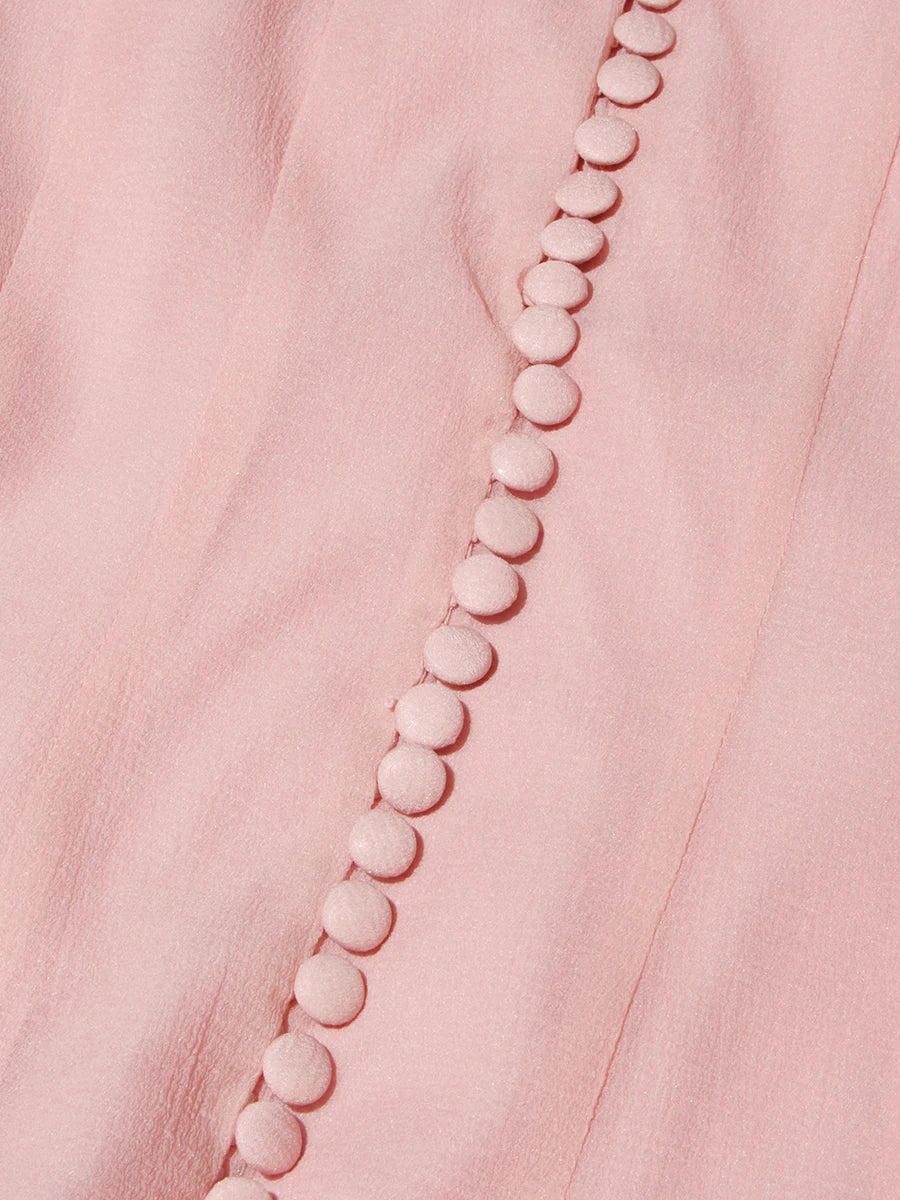 Fitted Bell Sleeve Chiffon Mini Dress