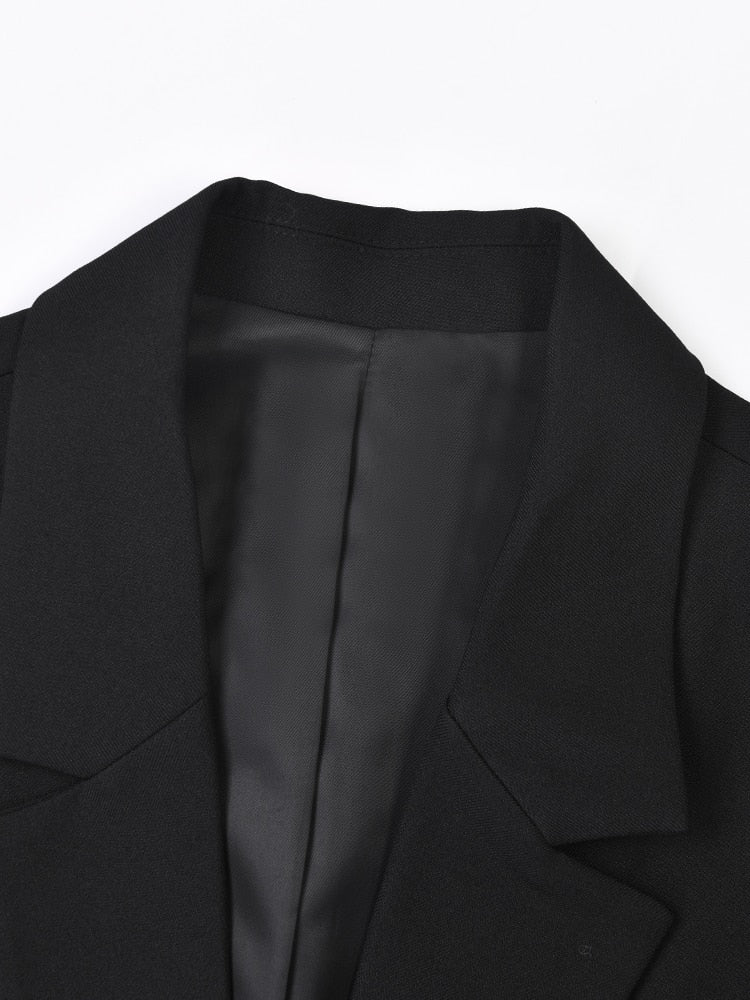Women's Boyfriend Blazer with Zipper Sleeves