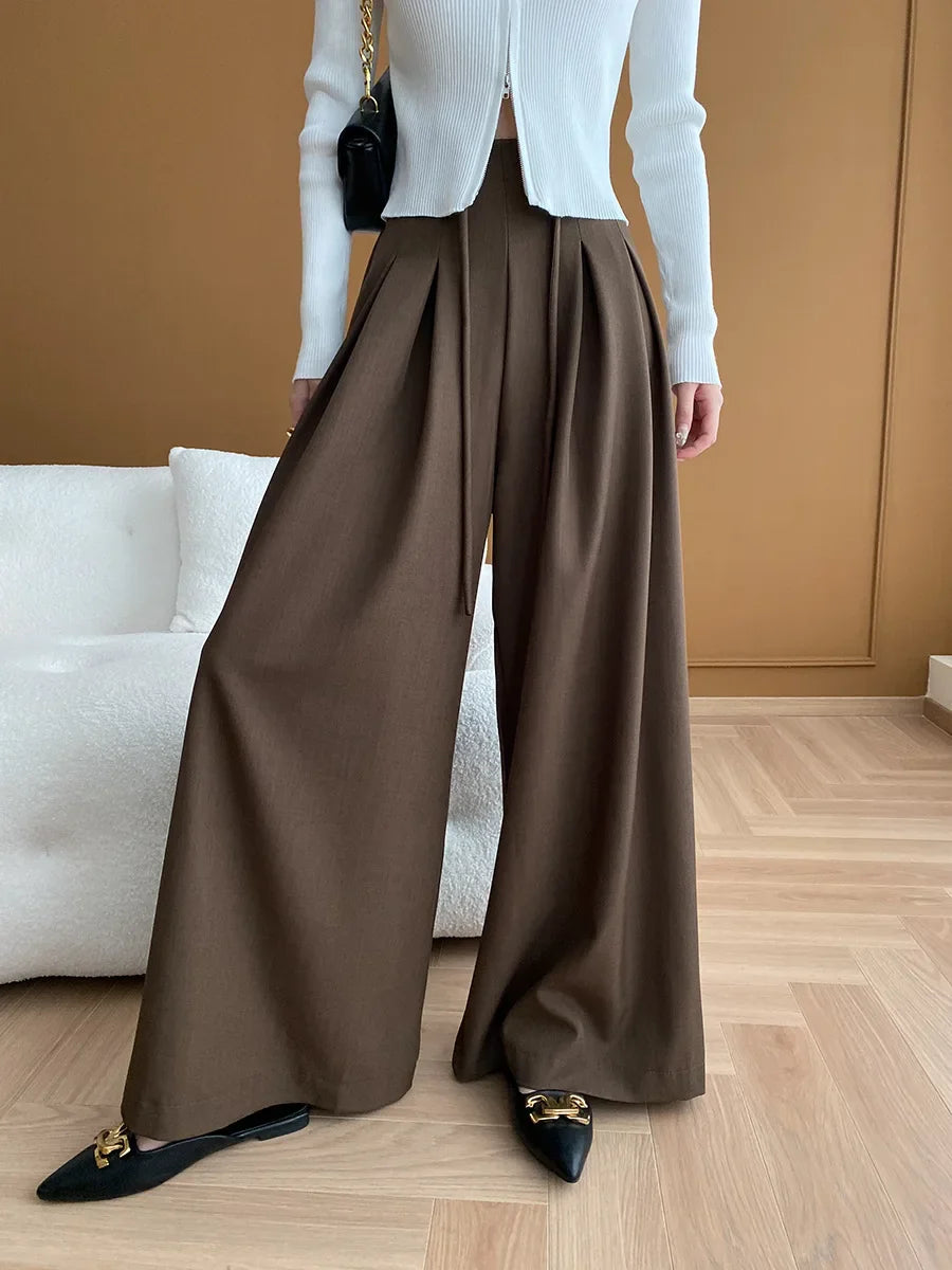 Luxe Wide-Leg High Waist Trousers
