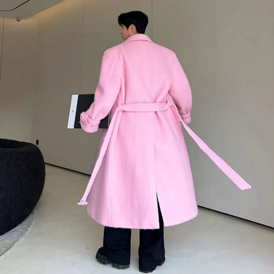 Men's Premium Wool Blend Trench Coat