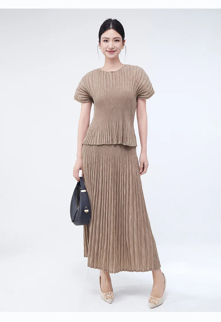 Premium Designer Pleated Skirt Co-Ord Set