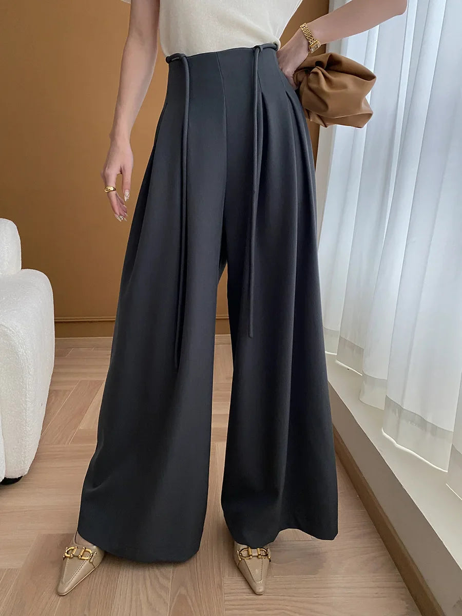Luxe Wide-Leg High Waist Trousers