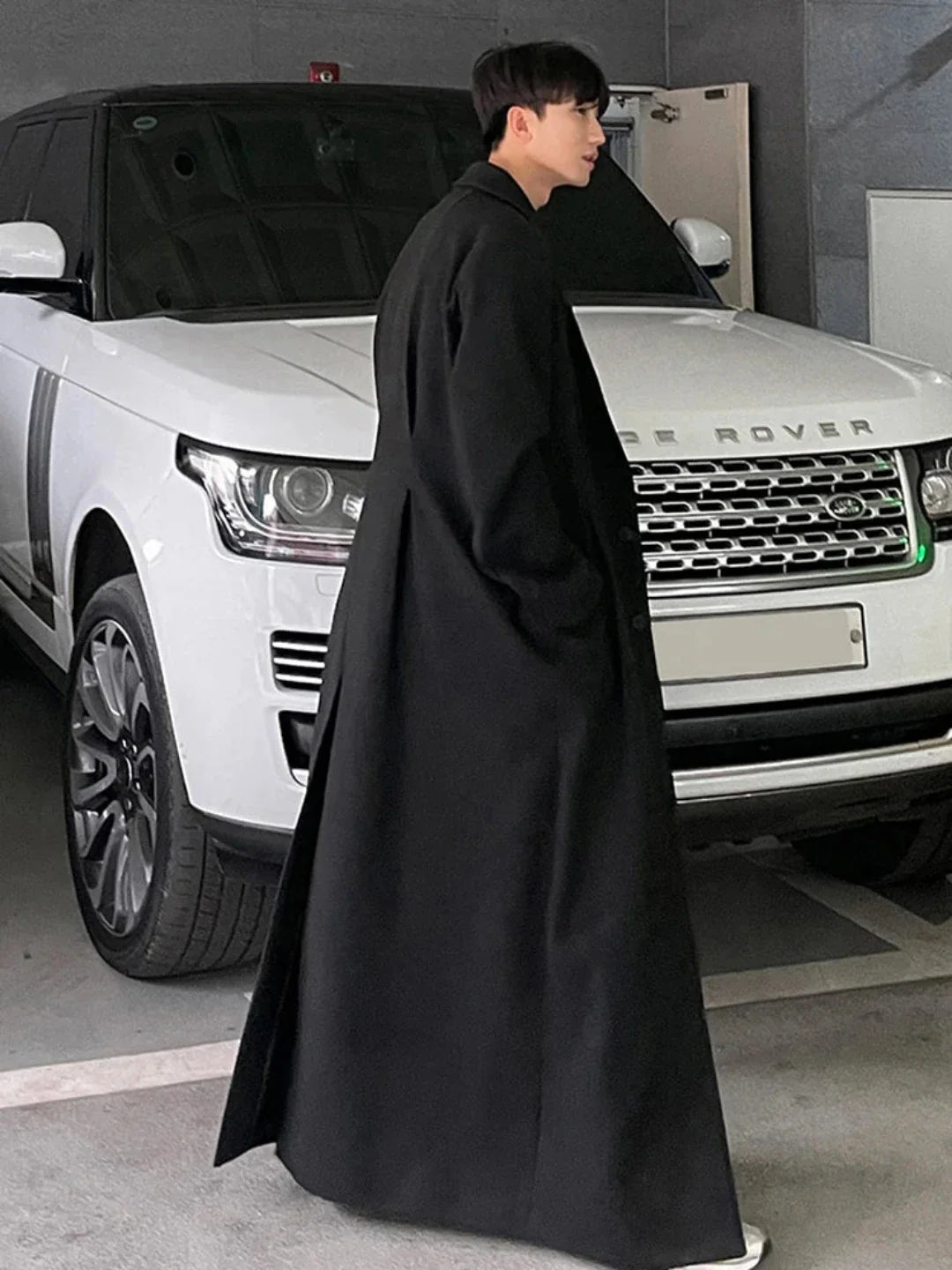 Men's Luxury Floor Length Long Wool Trench Coat